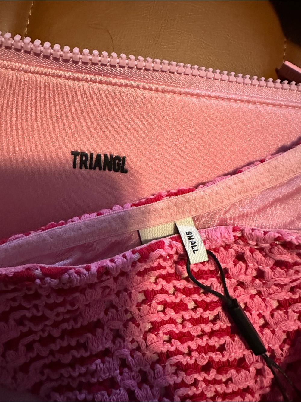 Triangl MAIA - ALINA Pink Crochet Bikini - Picture 3 of 4